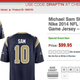 Michael Sam’s jersey
NFLShop.com Screenshot